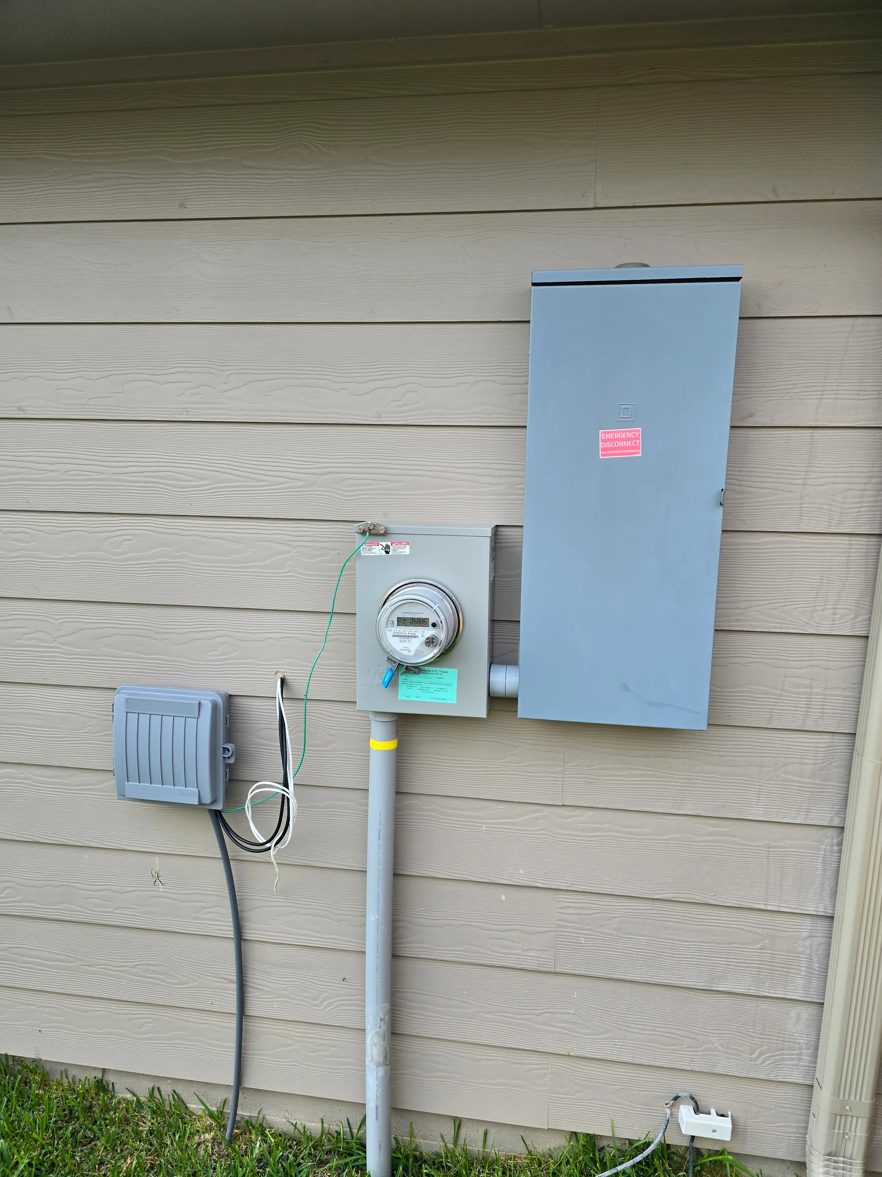 Electrical Work in League City with residential service equipment and exterior wiring by Houston Gulf Electric