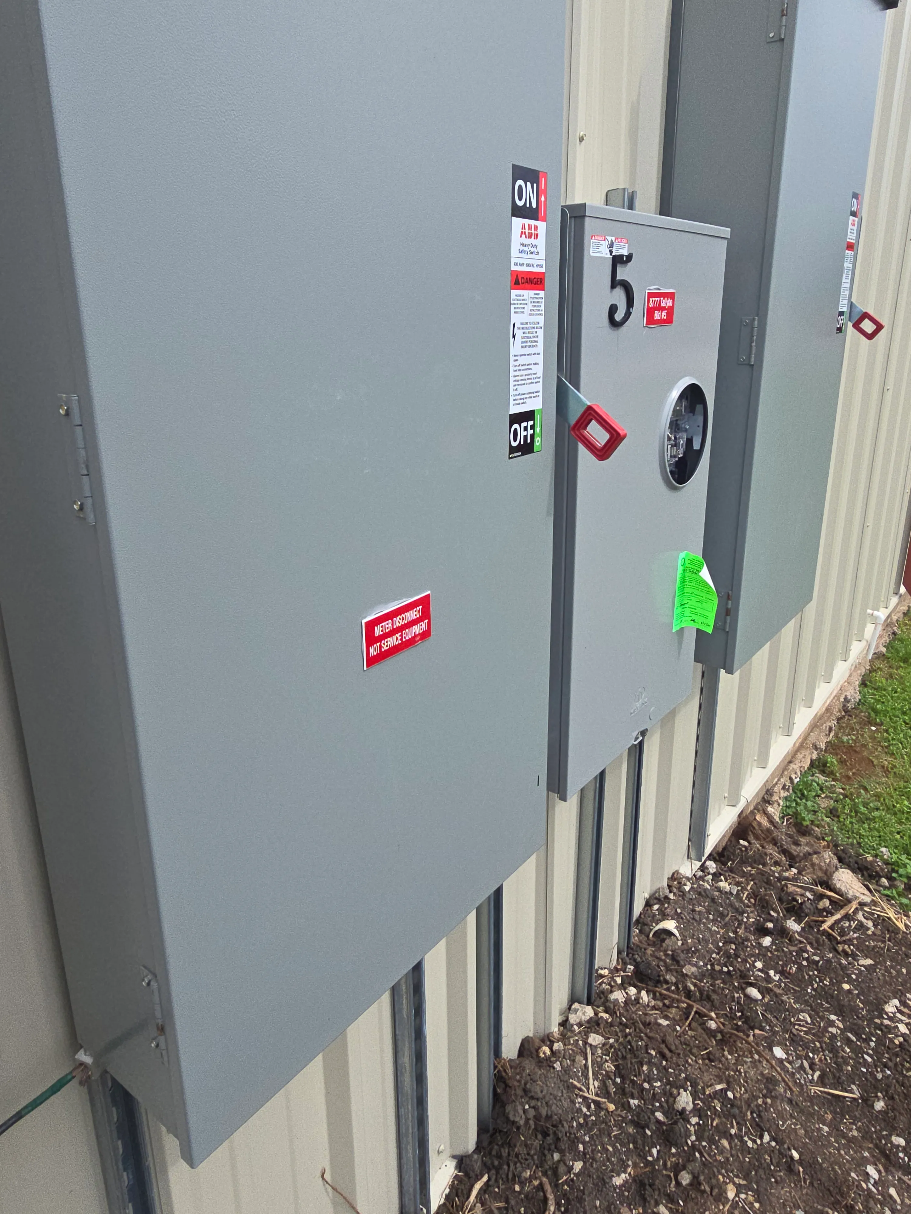 Organized electrical wiring installed during a construction project