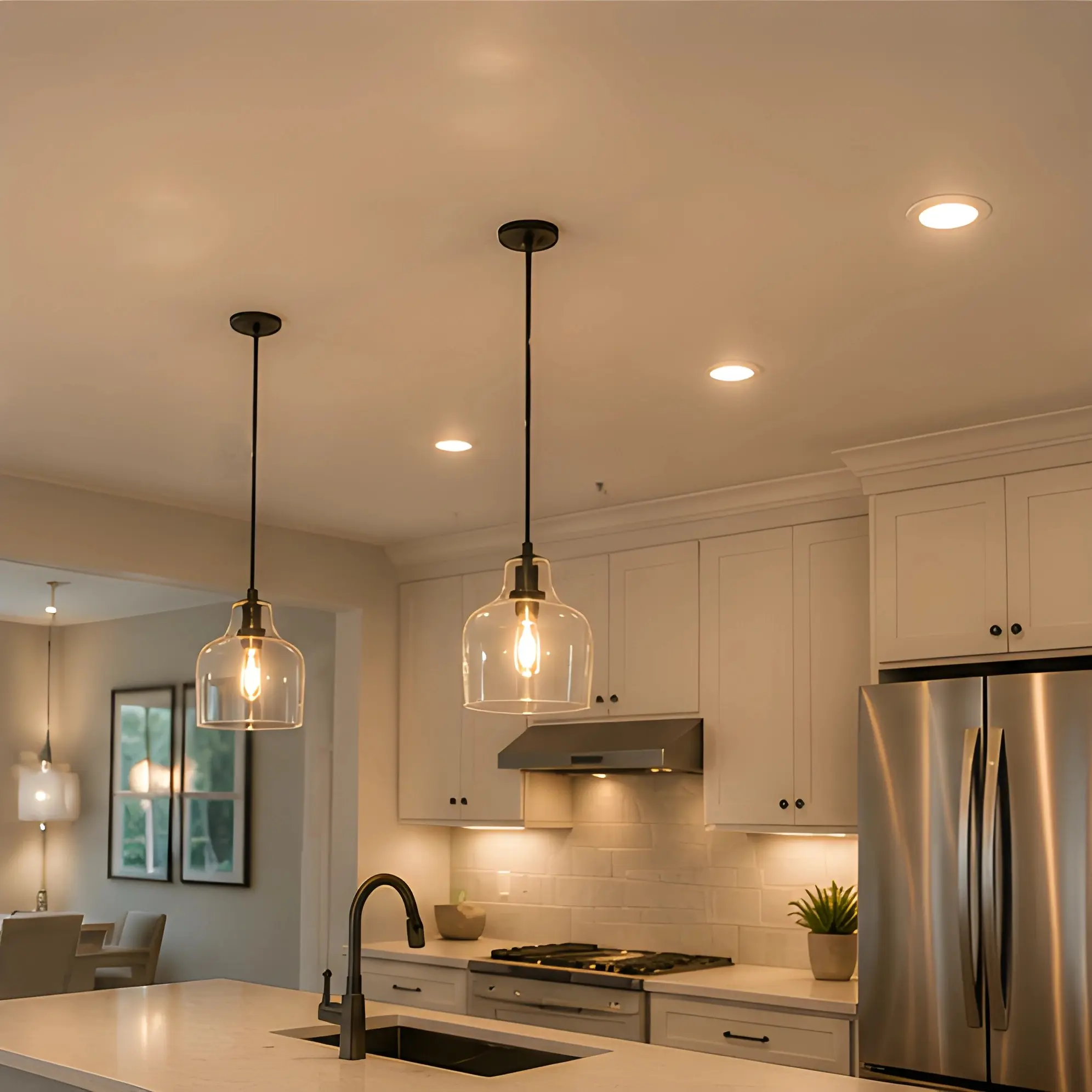 Finished residential electrical work detail by Houston Gulf Electric