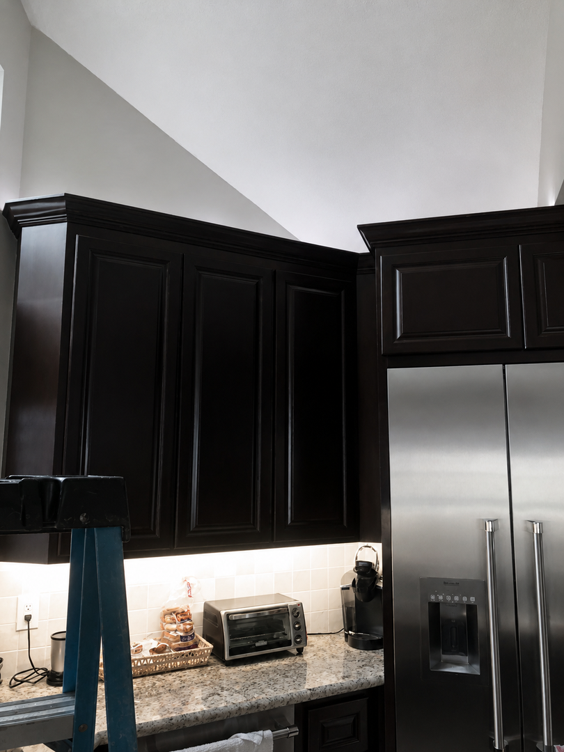 Accent lighting installed inside cabinetry with a finished built-in appearance.